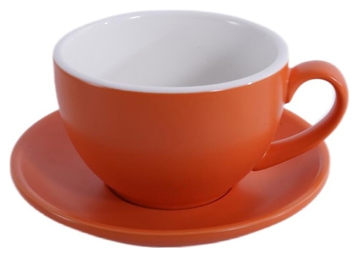 Чайная пара P.L. Barbossa Barista S0120-350-matte orange 370 мл (фарфор) оранжевая матовая