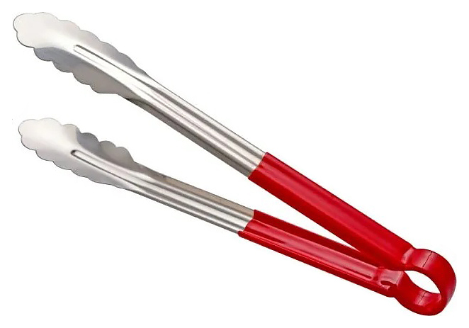 Щипцы для гриля Restopit рп787 l=30 см (нерж. сталь) с красной силиконовой ручкой