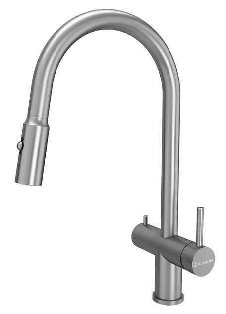 Смеситель для кухни KUCHENSTERN 751SS80 BRUNN-FS нержавеющая сталь