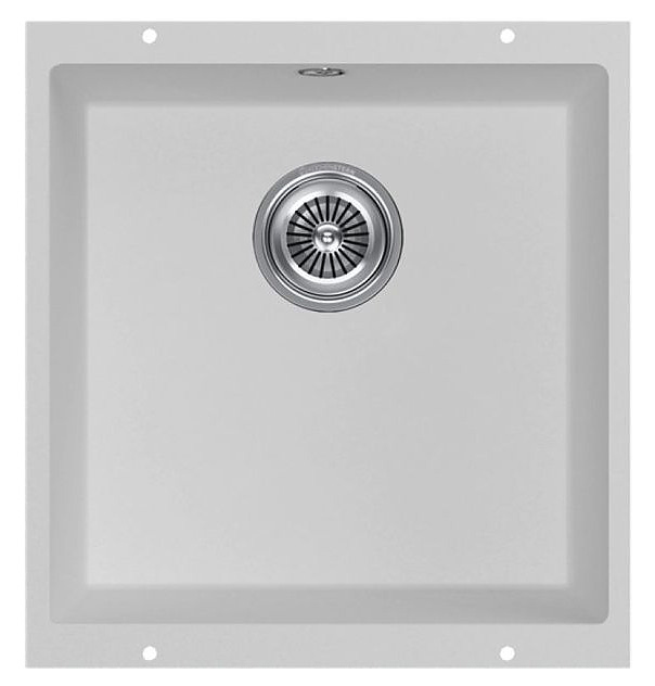 Кухонная мойка KUCHENSTERN 100WH10 UNDER 50 Ku-Granit 430х460х190 мм белый