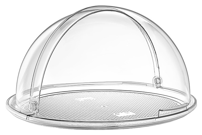 Крышка для подноса Gastroplast GFM-13 Roll-Top d=39 см h=20 см с ручками (поликарбонат) прозрачная