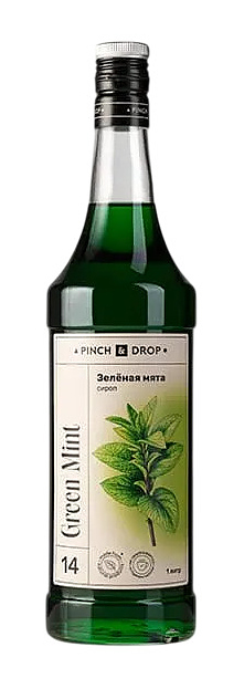 Сироп Pinch&Drop 05031110 Зеленая Мята 1 л (бутылка стекло)