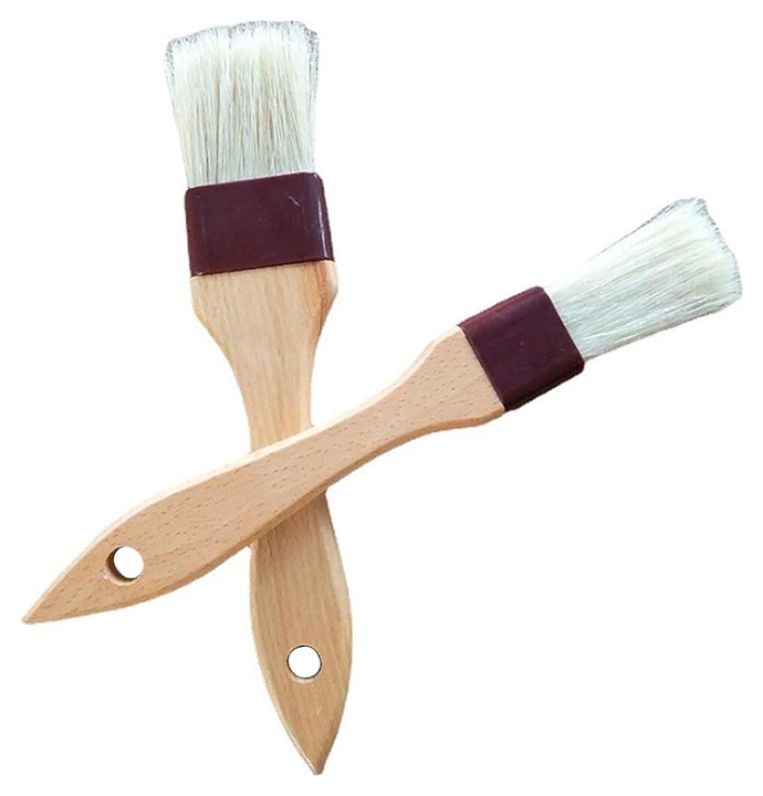 Кисточка кондитерская P.L. Proff Cuisine PBW-15F / DJENI 21,5х4,5 см натуральная щетина с деревянной ручкой