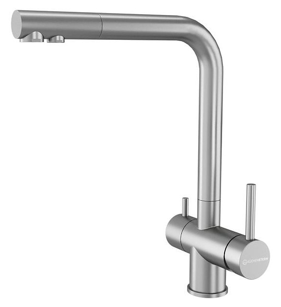 Смеситель для кухни KUCHENSTERN 401SS40 FOKUS-FS нержавеющая сталь