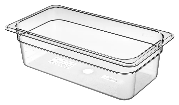 Гастроемкость Restola 42211250170 GN 1/3-100 (325х176х100) поликарбонат прозрачная