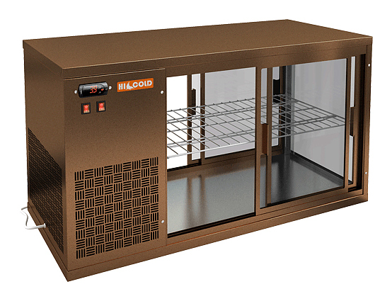 Витрина холодильная HICOLD VRL T 1300 L Bronze