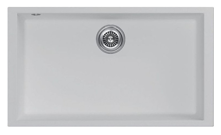 Кухонная мойка KUCHENSTERN 202WH20 SUB 80 α-Granit 760х435х200 мм белый