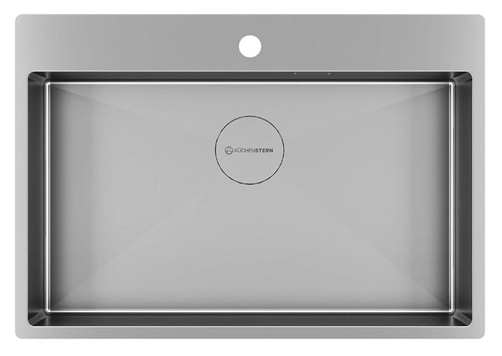 Кухонная мойка KUCHENSTERN 508SS50 WERK 80 AISI 304 740х510х200 мм нержавеющая сталь