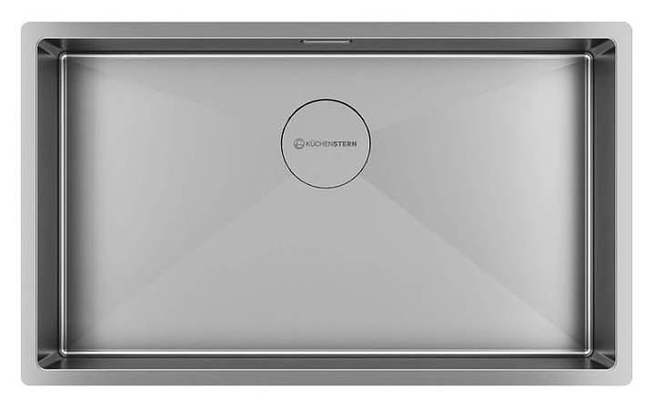 Кухонная мойка KUCHENSTERN 504SS50 KRAFT 80 AISI 304 740х440х200 мм нержавеющая сталь