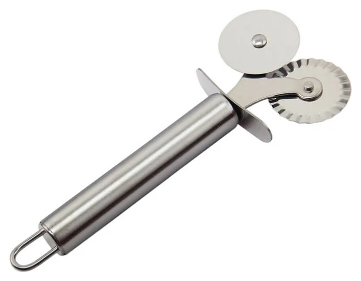 Нож роликовый для теста Restopit рп306 2 ролика d=4 см (нерж. сталь)