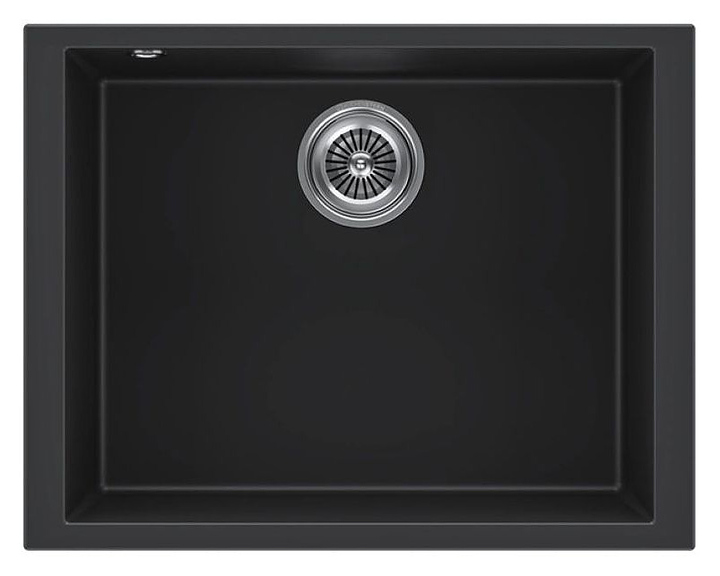 Кухонная мойка KUCHENSTERN 201BL20 SUB 60 α-Granit 560х435х200 мм черный