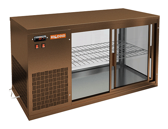Витрина холодильная HICOLD VRL 900 L Bronze