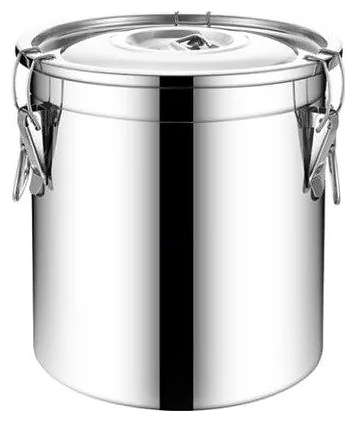 Контейнер для продуктов Restopit тр34 33 л d=35 см h=36 см с герметичной крышкой с защелками (нерж. сталь)