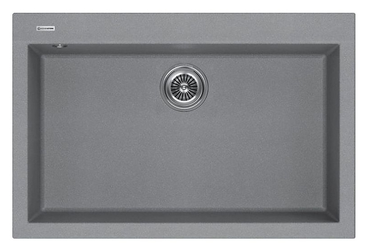 Кухонная мойка KUCHENSTERN 205TN20 OBEN 80 α-Granit 760х500х200 мм титан