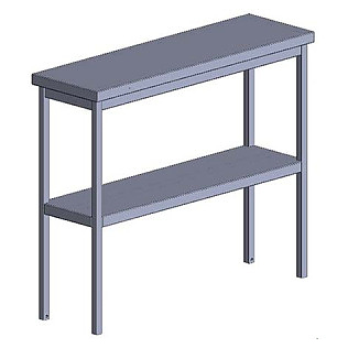 Полка кухонная Assum Премиум-3 ПНС-П3-2-12/3 1200х300х800 мм нержавеющая сталь