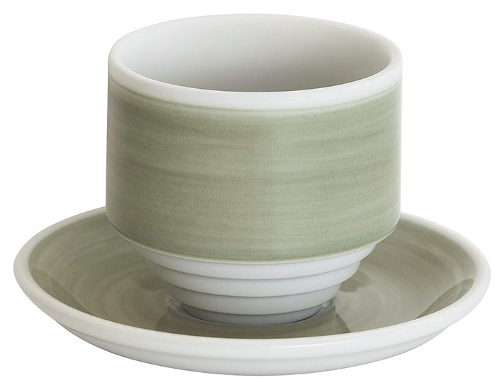 Кофейная пара Loveramics Deco C118-017BGH/C118-036BGH 200 мл (фарфор) серая (gray handpaint)