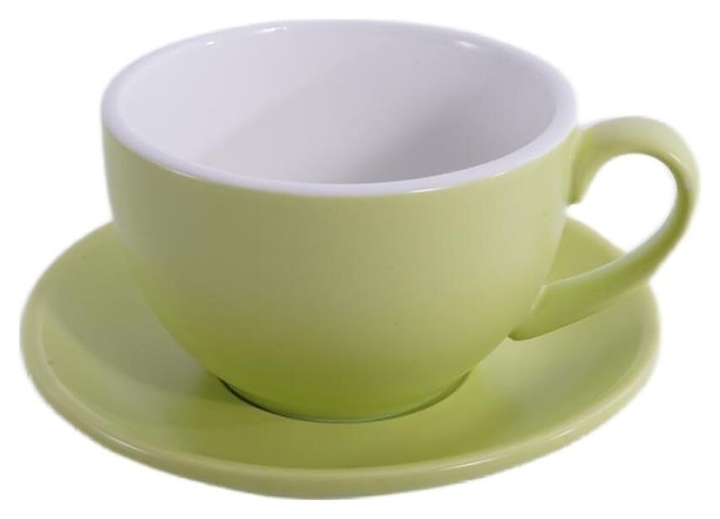 Чайная пара P.L. Barbossa Barista S0120-350-matte green 370 мл (фарфор) светло-зеленая матовая