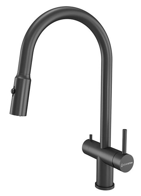 Смеситель для кухни KUCHENSTERN 751GM80 BRUNN-FS вороненая сталь