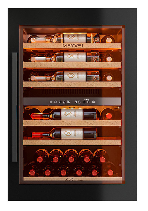 Винный шкаф MEYVEL MV47PRO-KBB2 129 л 592х572х882 мм сталь, черный