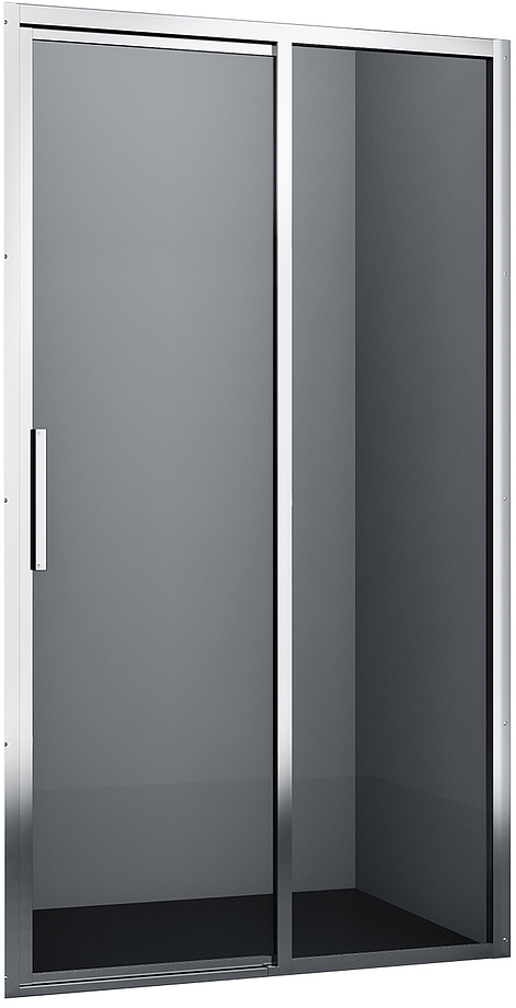 Lopau 32S05R 120х200 см, правая, в нишу, раздвижная, серебристый профиль