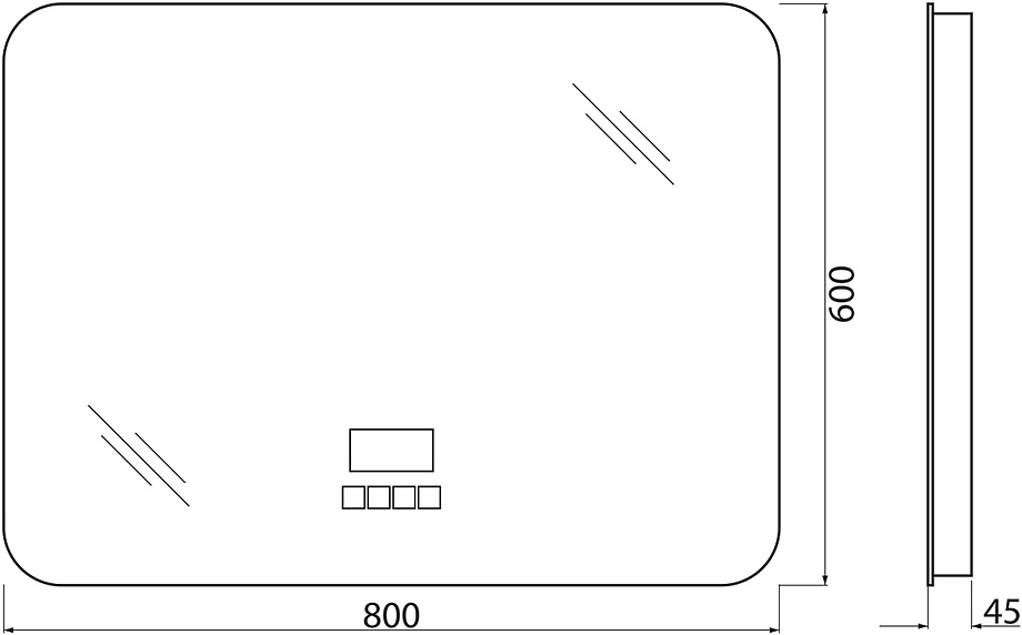SPC-800-600-LED 80х60 см
