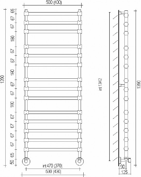 Sole 464-11 с полкой, хром