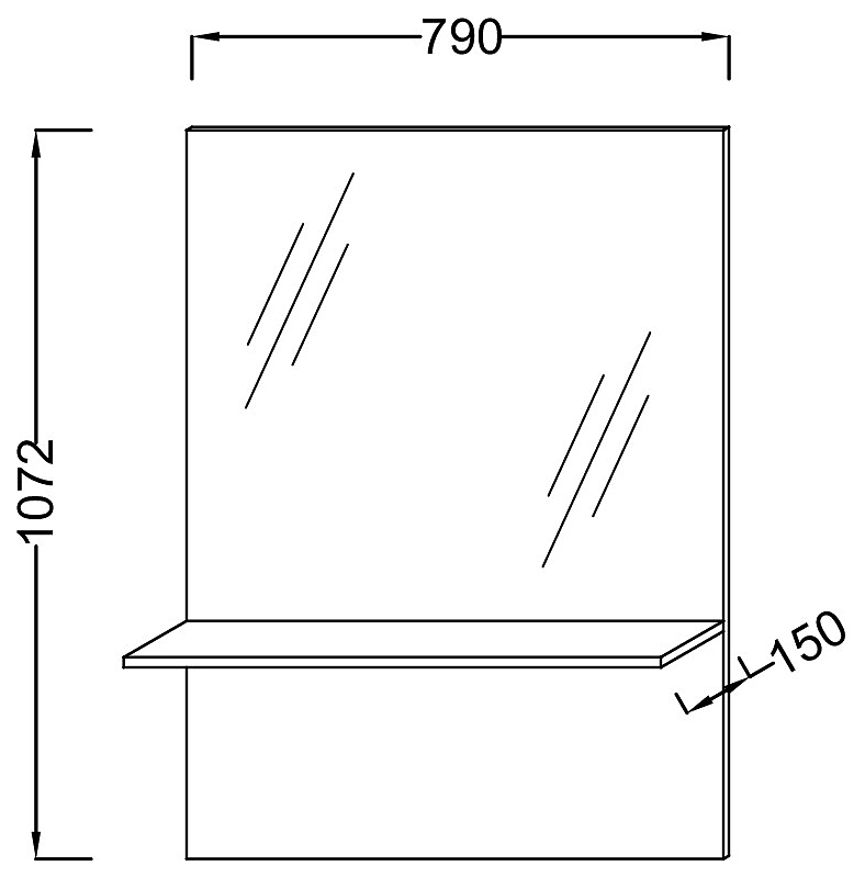 STRUKTURA EB1213-N18 79 cм, с деревянной полкой