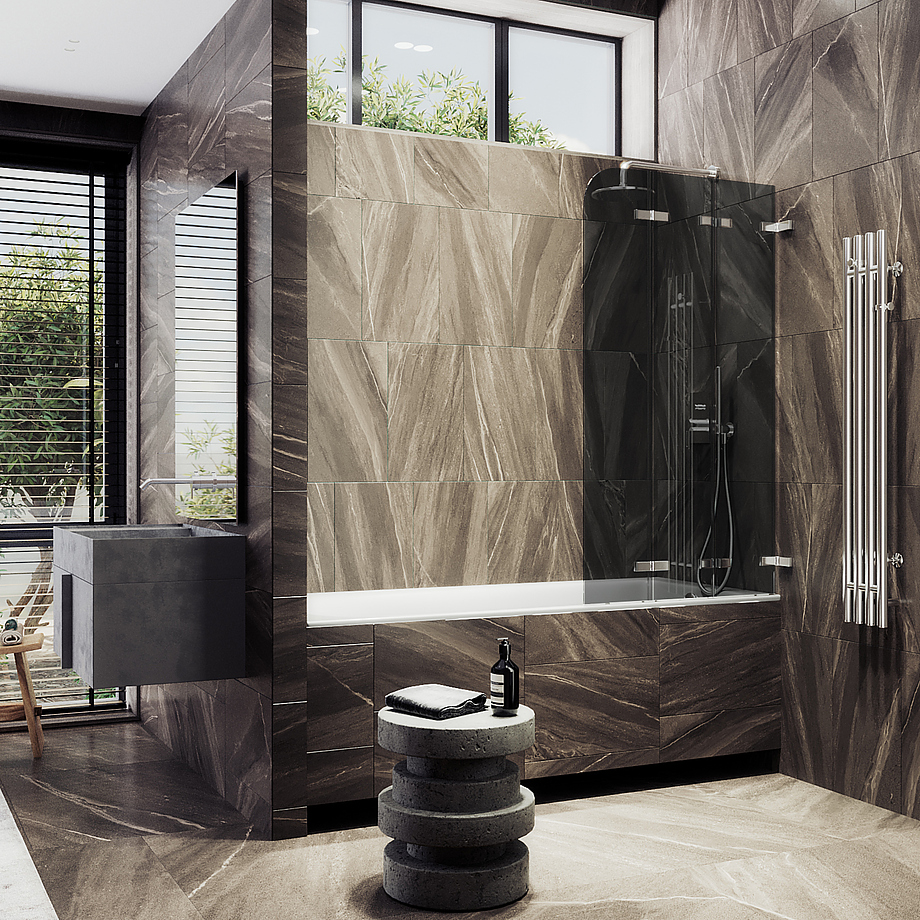 MGV-583-4 75х140 см, 3 секции, складная, графит, хром глянцевый