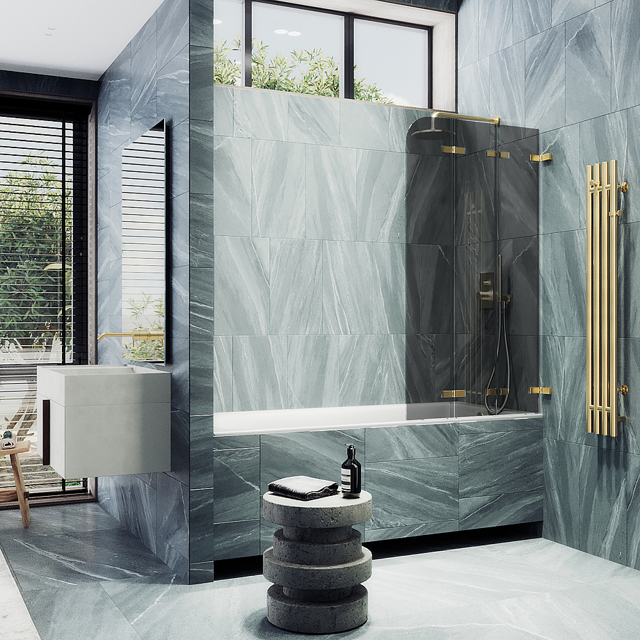 MGV-583-3 75х140 см, 3 секции, складная, графит, золото