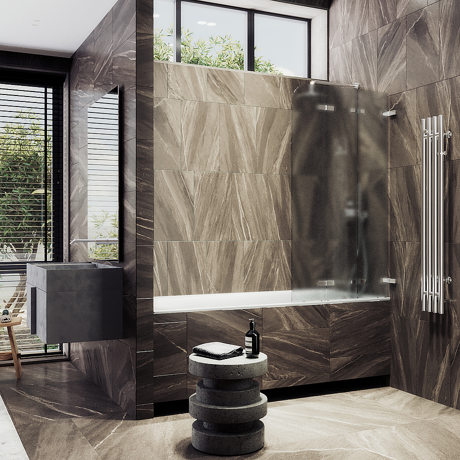 MGV-581-4 75х140 см, 3 секции, складная, сатин, хром глянцевый