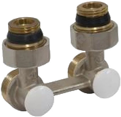 Ду 15 Ру10 1/2"x3/4" под плоское уплотнение двухтр. с переходниками R388L R388LX012, угловой