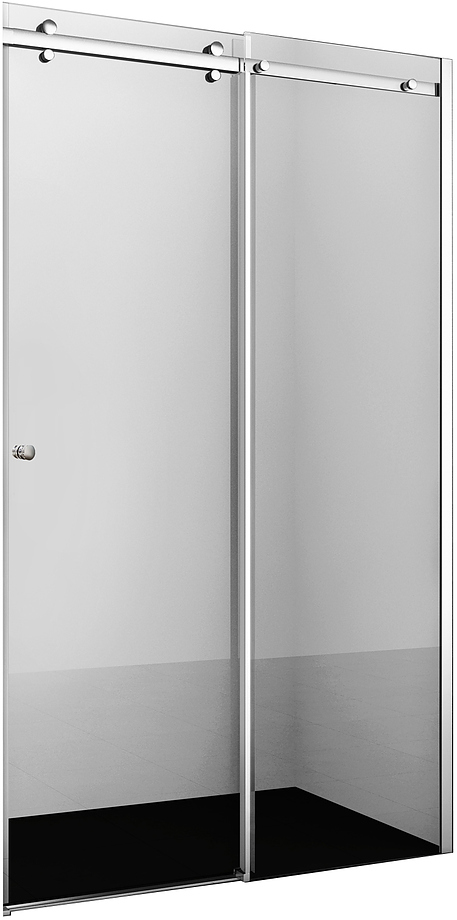 Vils 56R12 100х200 см, в нишу, раздвижная, серебристый профиль