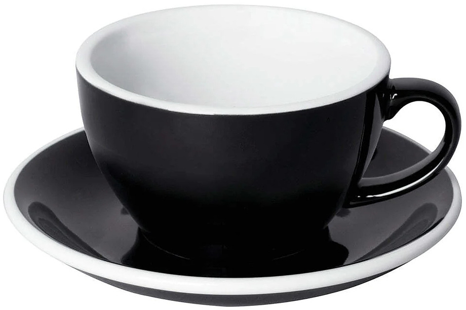 Egg Latte&Cappuccino Cup C088-93BBK/C088-04BBK 250 мл, черный (black)
