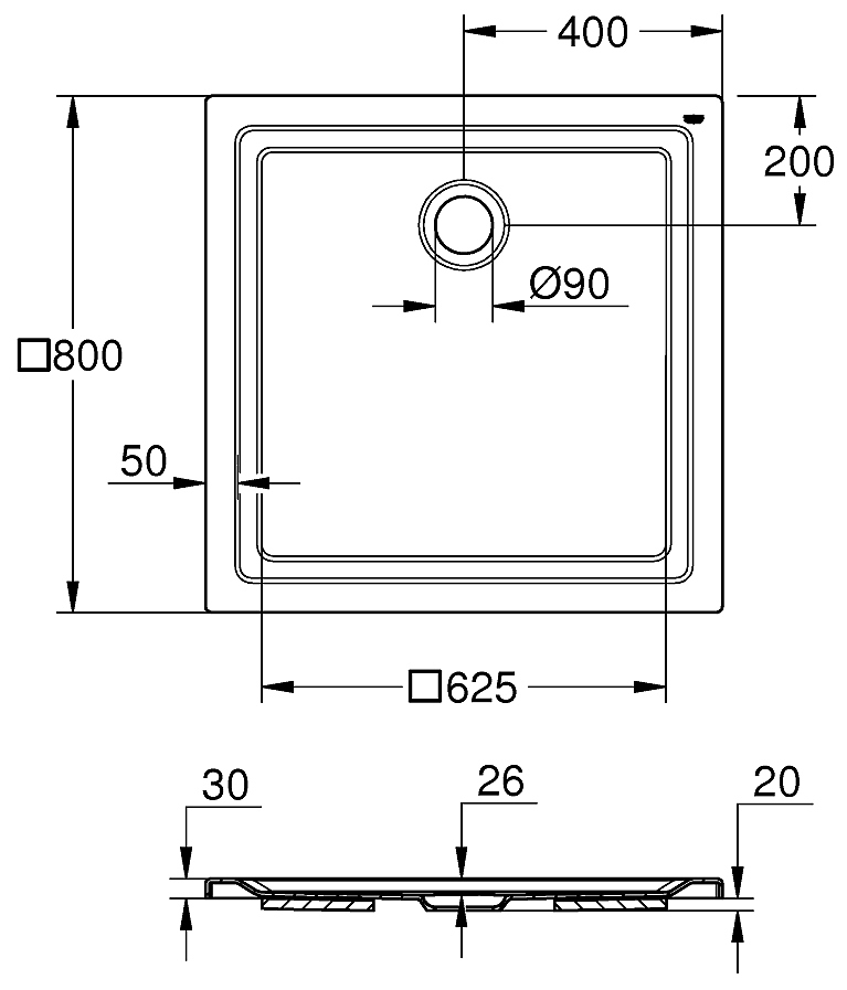 39302000Gr 80x80 см акрил