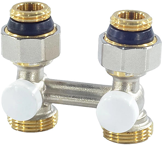 Ду 15 Ру10 1/2"x3/4" под плоское уплотнение двухтр. с переходниками R387L R387LX012, прямой