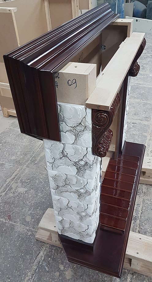 Арочный Fobos BL Карелия красное дерево угловой