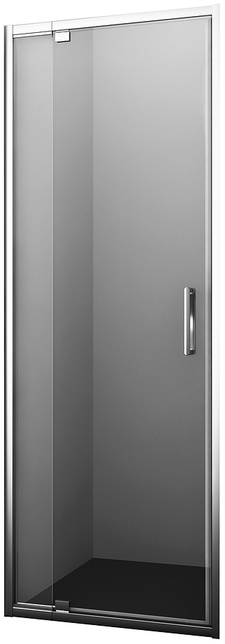 Berkel 48P27 80х200 см, в нишу, распашная, серебристый профиль