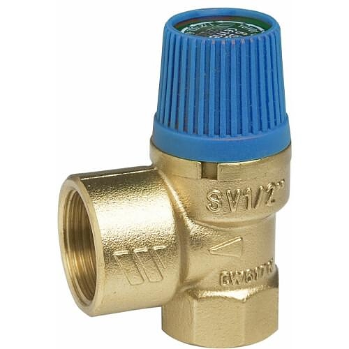 Клапан предохранительный Watts пружинный угловой SVW6 Ду25х32 Ру10 ВР/ВР G1"хG1 1/4" Рср=6бар 110С