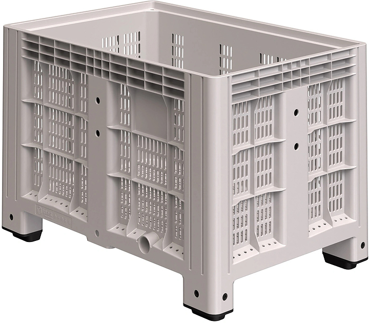 Контейнер iPlast iBOX 11.602 1200х800х800 мм на ножках, перфорированный