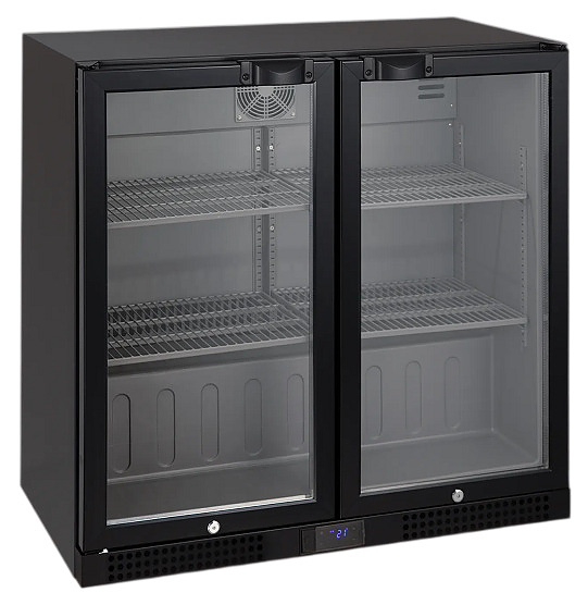 Шкаф холодильный TEFCOLD DB202H 218 л 900х520х870 мм (со стеклом, барный), черный