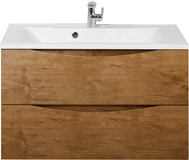 Тумба с раковиной BelBagno MARINO-900-2C-SO-RN-P + BB900/450-LV-MR-PR перелив слева, дерево