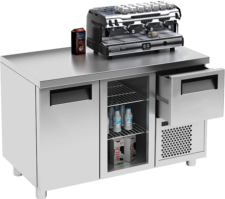 Стол холодильный для кофемашин Carboma T57 M3-1-G 0430-19 (BAR-360С) без борта