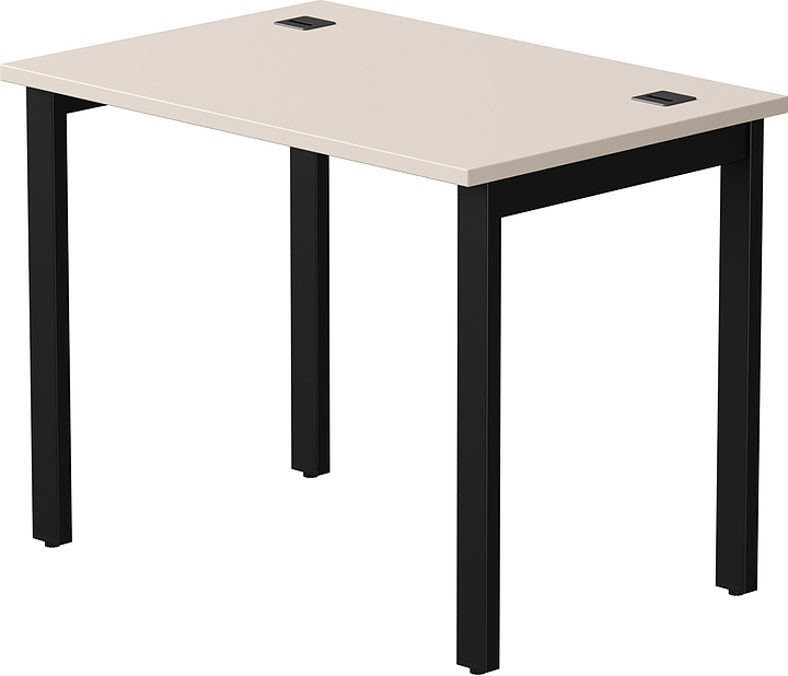 Стол офисный Everprof EVO 980х670х755 мм (ЛДСП / металл) кашемир / черный