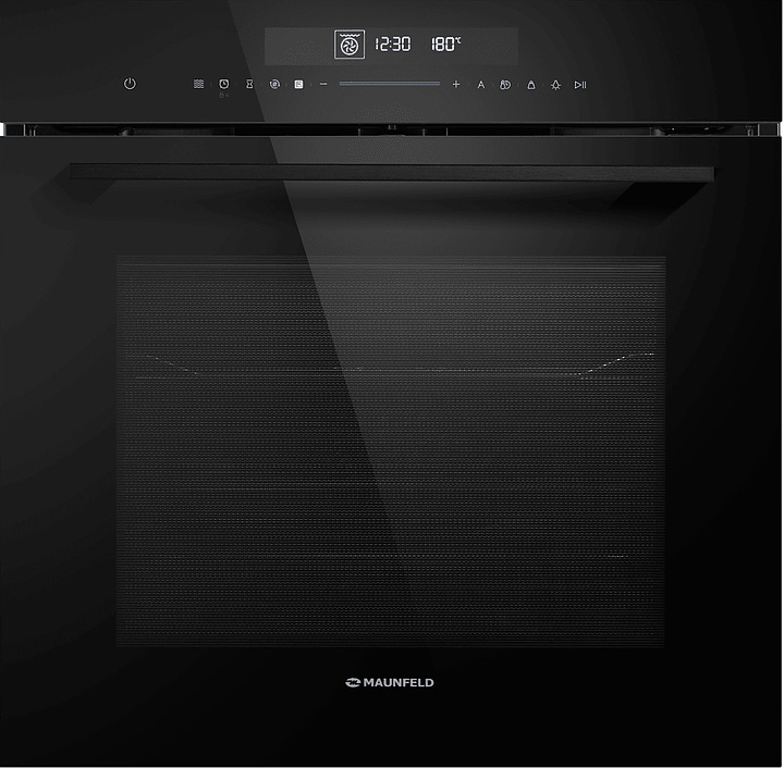 Духовой шкаф комбинированный с микроволнами Maunfeld MEOR7217SMFB черный / стекло