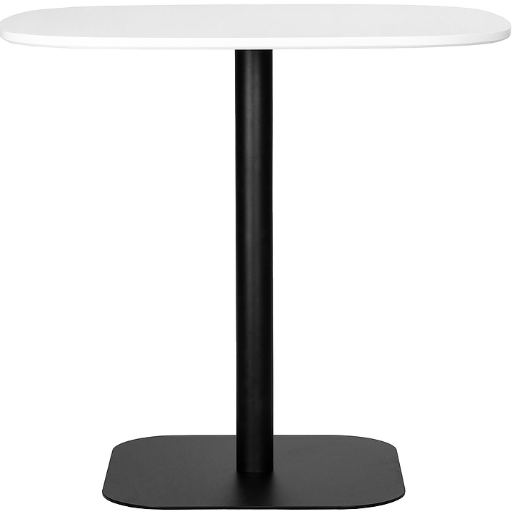 Стол обеденный DOBRIN 535TD-LMZL OTIS (белая столешница, черное основание)