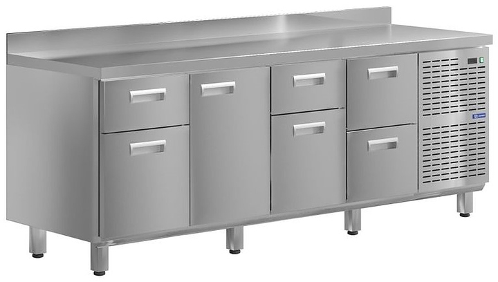 Стол холодильный KAYMAN КСХ-4142/70 (1 дверь, 6 ящиков)