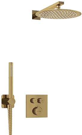 Встраиваемый комплект для душа Wasserkraft Aisch 5500 A5548.180.259.285.194.286 Thermo золото матовое