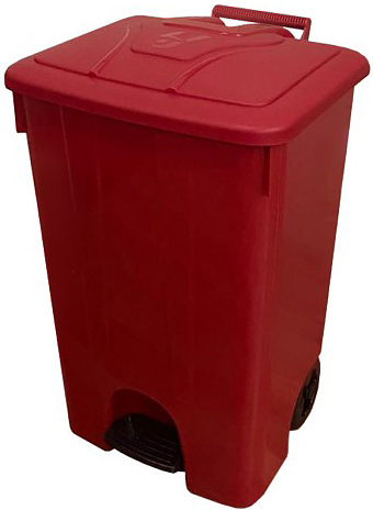 Контейнер для мусора TELKAR 50017 85 л красный