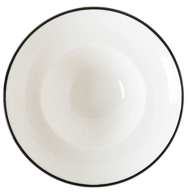 Тарелка глубокая Bonna Линеа Черный Гурмэ 77228 d 240 мм h 52 мм