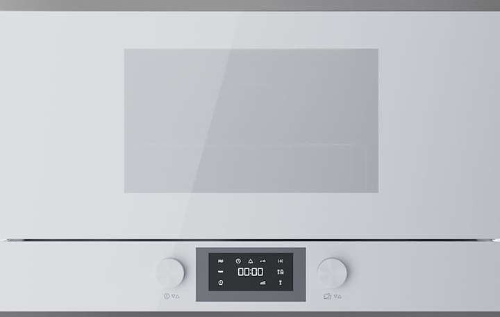 Встраиваемая микроволновая печь Kuppersbusch ML 6330.0 W3 Silver Chrome 2.5 кВт 22 л 595х334х390 мм белое стекло